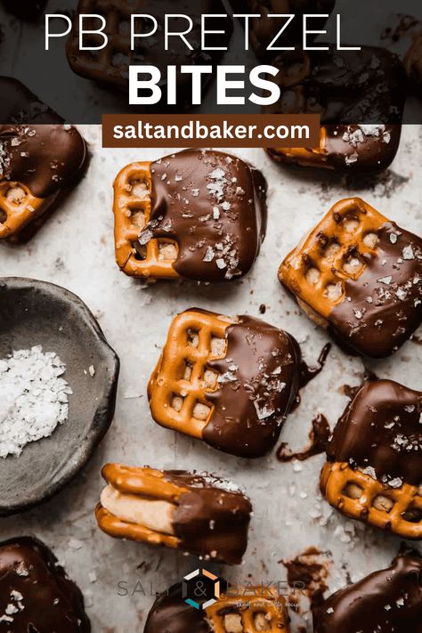 Experience the perfect blend of sweet and salty with our Peanut Butter Pretzel Bites recipe. Creamy peanut butter, mini pretzels, and luscious chocolate come together in bite-sized perfection. Ideal for snacking, gifting, or satisfying your cravings. #PeanutButterPretzelBites #SweetAndSalty #HomemadeTreats #EasyRecipe" Peanut Butter Pretzel Bites, Pretzel Bites Recipes, Peanut Butter Filled Pretzels, Peanut Butter Snacks, Chocolate Dipped Pretzels, Chocolate Covered Peanuts, Peanut Butter Pretzel, Salty Treats, Candy Truffles