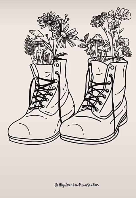 Boots Tattoo, Flor Tattoo, Wrist Tattoo Ideas, Wrist Tattoo Designs, Hippie Tattoo, Small Tats, Hiking Tattoo, Single Needle Tattoo, Muster Tattoos