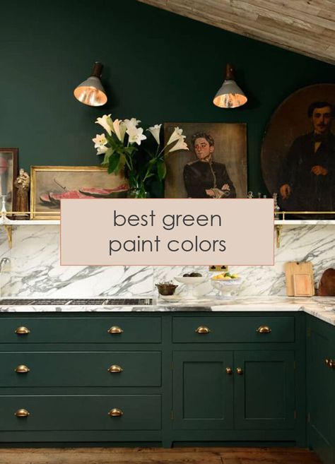 Green is definitely having a moment in paint colors. From rich emeralds to neutral olive tones, they are all trending. Since it’s St. Patrick’s Day, there is no time more perfect than now to share a round-up of these beautiful green hues. Best Hunter Green Paint Colors, Jade Green Paint Colors, Emerald Green Laundry Room, Hunter Green Paint Colors, Dark Green Laundry Room, Lawyer House, Best Dark Green Paint Colors, Green Painted Rooms, Dark Green Paint Colors