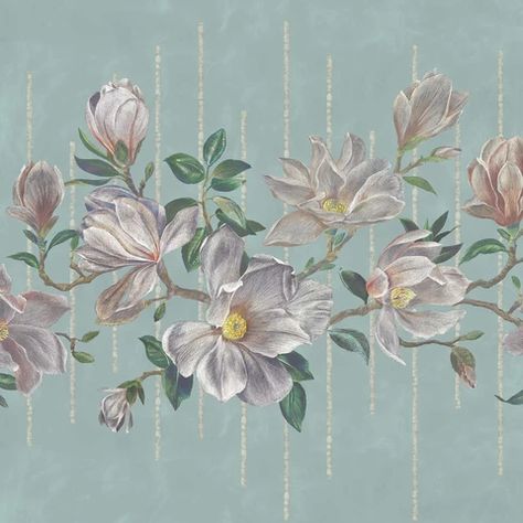 All Wall Murals - Nature, Animal, Objects | Burke Decor – Page 3 Osborne And Little Wallpaper, Bamboo Poles, Magnolia Flowers, Wallpaper Direct, Magnolia Flower, Wallpaper Decor, Christmas Drawing, Messina, Burke Decor