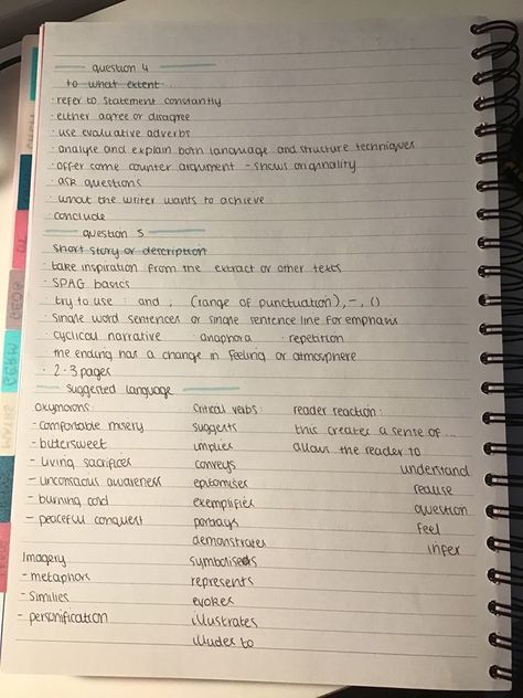 English Language Paper 1 Revision, English Language Gcse Revision, English Language Notes, Note Taking Hacks, Science Study Notes, English Language Revision, Revision English, English Language Paper 1, Handwriting Reference