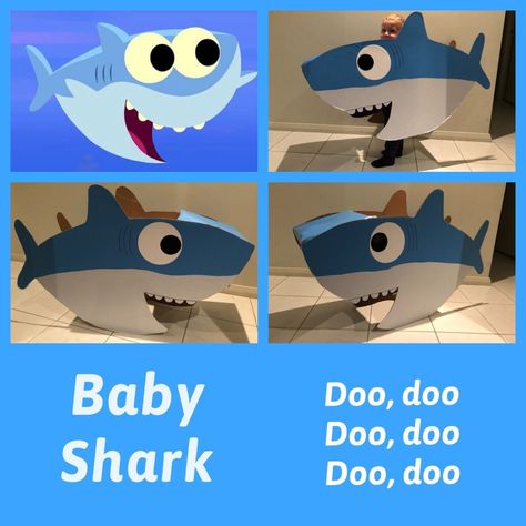 Baby Shark Costume Diy, Halloween Costume Ideas Couples, Diy Shark Costume, Baby Shark Halloween, Baby Shark Costume, Shark Costume Kids, Shark Baby Costume, Shark Baby Shower, Shark Halloween