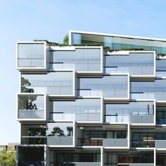 Balcony Glazing in Stories Apartment Building from Solarlux Facade Commercial Building, Dutch Apartment, Glass Facade, Green Facade, Floating Garden, Acoustic Insulation, Glass Balustrade, Commercial Building, Amsterdam City