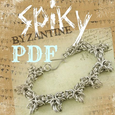 Spiky chainmail.  I can't wait to try this, though it's going to take forever!! Chainmail Tutorial, Chainmaille Tutorial, Diy Designs, Chainmail Jewelry, Chain Maille Jewelry, Flat Nose, An Engineer, Chain Maille, Hard Part