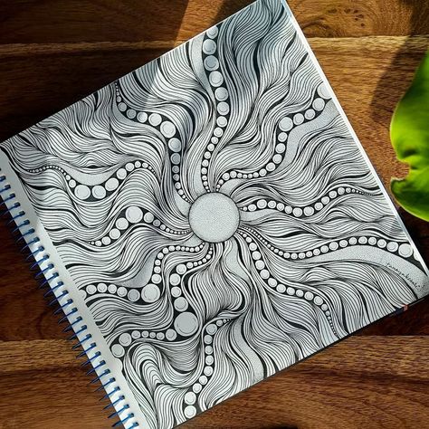 How cool is this fine line doodle art by @inkterestingstories 😍 It’s amazing what you can create with just a black pen and paper.  We think drawing abstract patterns and lines is a great way to zone out and practice mindfulness. Do you relax by doodling? Let us know in the comments! Thanks Tanaya for sharing your drawing with us! 💖  #doodling #mindfulness #artmeditation #artjournal #sketchbook #inkart #finelineart #linedrawing #inkdrawing Line Doodle Art, Fine Line Drawings, Think Drawing, Pen Art Doodle, Art Is Dead, Mindfulness Art, Line Doodles, Practice Mindfulness, Zen Doodle Art