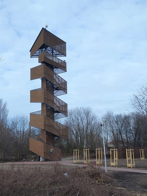 Snohetta Architecture, Stair Design Architecture, Clinker Brick, Lookout Tower, Tower Design, Bridge Design, Luxury Retreats, Building Structure, Clock Tower