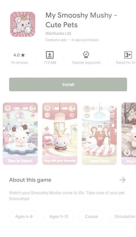 💗 Cute App To Play, Sanrio Games App, Game Cute Play Store, Kawaii Apps Games, Kawaii Game App, Juegos Cute App, Kawaii Games App, Cute Apps, Apps Kawaii