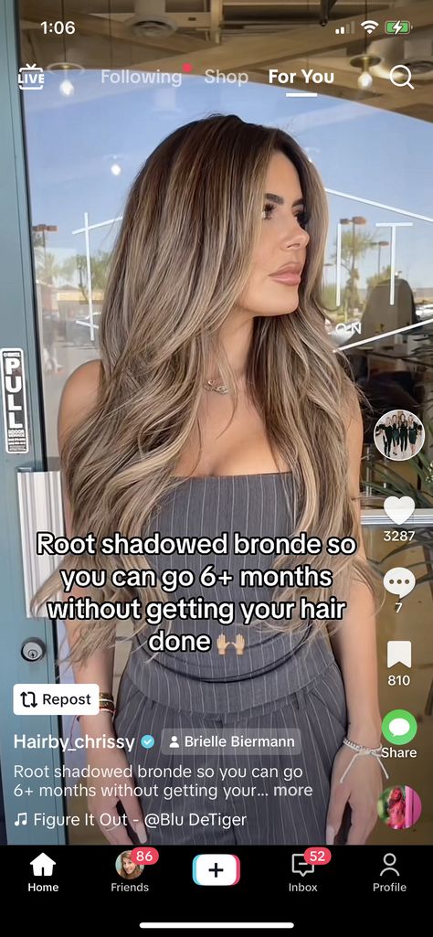 Shadowed Bronde Hair, Level 6 Root Smudge, Biscuit Bronde Hair, Balayage Hair Grown Out, Brunette Hair On Brown Skin, Bronde Haircolor Summer, Hazel Eye Hair Color, Blonde On Olive Skin Tone, Jessie James Decker Hair Color