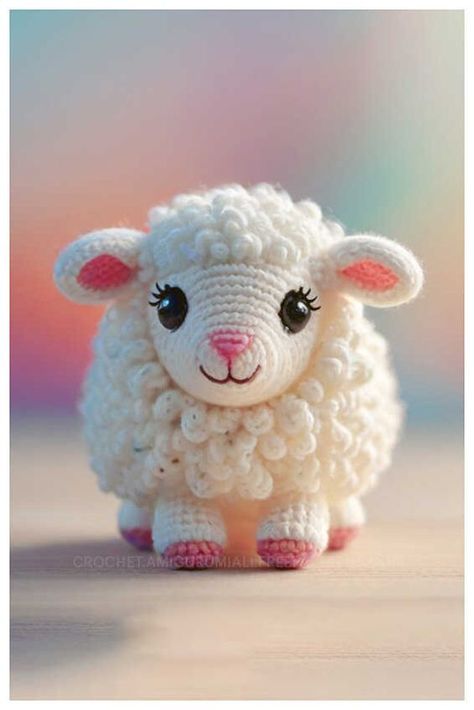 Amigurumi Lamb Free Pattern Crochet Lambs Free Pattern, Amigurumi To Sell, Amigurumi Lamb Free Pattern, Woobles Patterns, Woobles Patterns Free, Sheep Crochet Pattern Free, Crochet Lamb Free Pattern, Crochet Sheep Free Pattern, Crochet Lamb Pattern