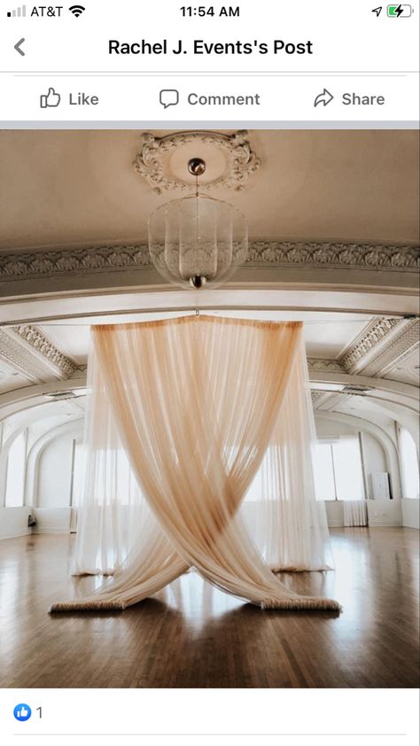 Drape Backdrop, Draping Wedding, Ceiling Installation, Fabric Backdrop, Wedding Backdrop, Arch, Champagne, Ceiling, Home Decor