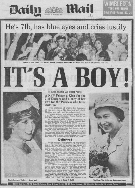 Road Tunnel, Princess Diana Family, Newspaper Headlines, 15 June, Charles And Diana, Historical Newspaper, Vintage Newspaper, Princess Elizabeth, Headline News