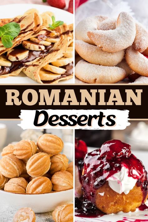 Easy Romanian Desserts, Romanian Food Desserts, Traditional Romanian Desserts, Romanian Cake Recipes, Romani Food Recipes, Romanian Recipes Traditional, Romanian Christmas Desserts, Romanian Food Recipes Traditional, Romanian Christmas Cookies