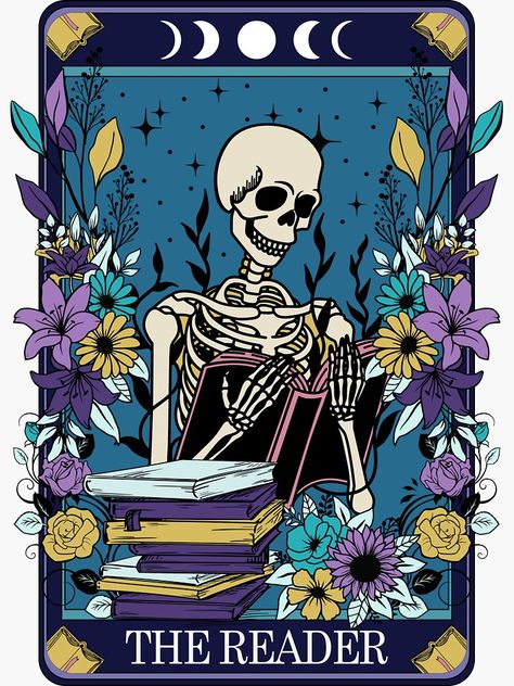 The Reader Tarot Card, Funny Tarot, Wallpaper For Iphone, The Reader, Background Wallpaper, Tarot Card, Skeleton, Digital Art, Iphone