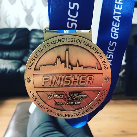 Asics Great Manchester Marathon 2018 Race medal Marathon Medal, Race Medal, London Marathon, 2025 Vision, 2024 Vision, Manchester, Vision Board, Running