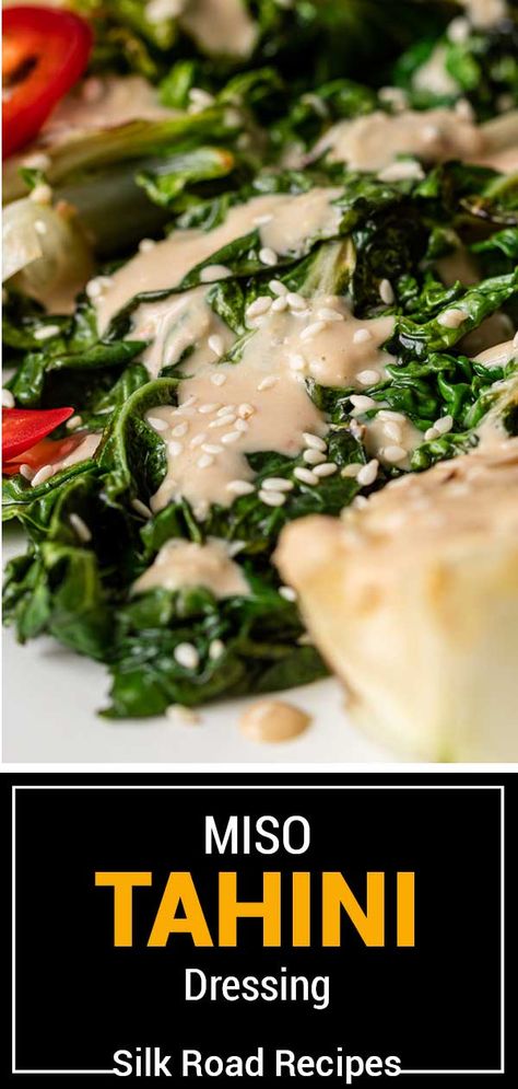 Miso Tahini Dressing, Miso Dressing Recipe, Miso Tahini, Best Sauce Recipe, Tahini Dressing Recipe, Homemade Tahini, Dry Rub Recipes, Drink Inspiration, Homemade Condiments