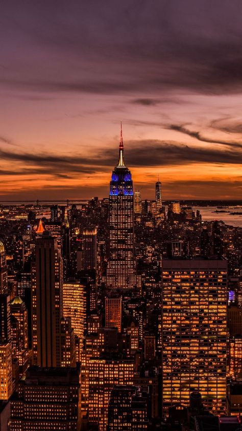 New York Iphone Wallpaper, Night Cities, New York City Sunset, City Tumblr, Nyc Wallpaper, New York Sunset, New York Wallpaper, City Scapes, Download Wallpaper Hd