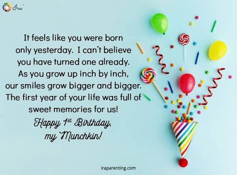 Birthday Wishes For Baby Girl, Niece Poems, Happy Birthday Girl Quotes, First Birthday Quotes, 1st Birthday Quotes, 1st Birthday Message, Birthday Boy Quotes, Bingo Quotes, First Birthday Wishes