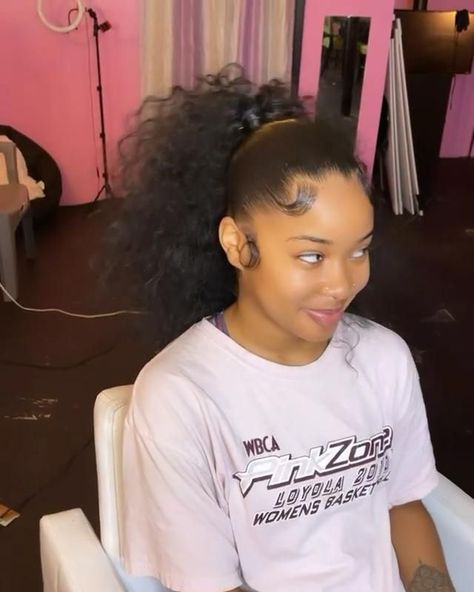 Body Wave Hair Ponytail, Short Puffy Ponytail Weave, Mid Ponytail Hairstyles Black Women Curly, Slick Ponytails With Weave, Fluffy Weave Ponytail, High Short Curly Ponytail Weave, Deep Wave High Ponytail, Wet And Wavy Ponytail Black Women, Sleek Ponytail Weave Curly