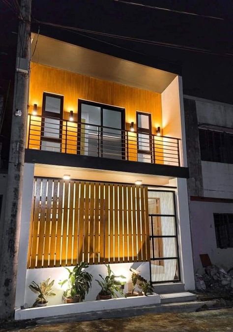 Simple Gate Design For Small House, 2 Storey Small House Design Philippines, Townhouse Design Philippines, Row House Interior Design, Modern Townhouse Exterior, Small Row House Design, Small House Design Philippines, Small House Exteriors, 2 Storey House Design