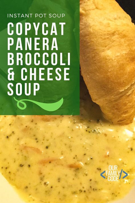 Panera Broccoli And Cheese Soup, Broccoli And Cheese Soup Recipe, Broccoli And Cheese Soup, Broccoli Cheddar Soup Recipe, Cheddar Soup Recipe, Cheese Soup Recipe, Copycat Panera, Cheese Soup Recipes, Instant Pot Recipe