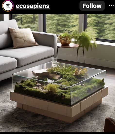 Terrarium Table, Baddie Apartment, Baddie Apartment Ideas, Aquarium Terrarium, Beautiful Terrariums, Home Decor Aesthetic, Aesthetic Home Decor, Moss Terrarium, Terrarium Decor