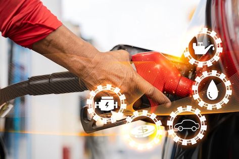 Photo refuel the car at the gas station ... | Premium Photo #Freepik #photo Gas Station Photos, At The Gas Station, Fuel Station, Android Development, Delivery Business, Education Logo Design, Fuel Prices, Education Logo, Social Media Ideas