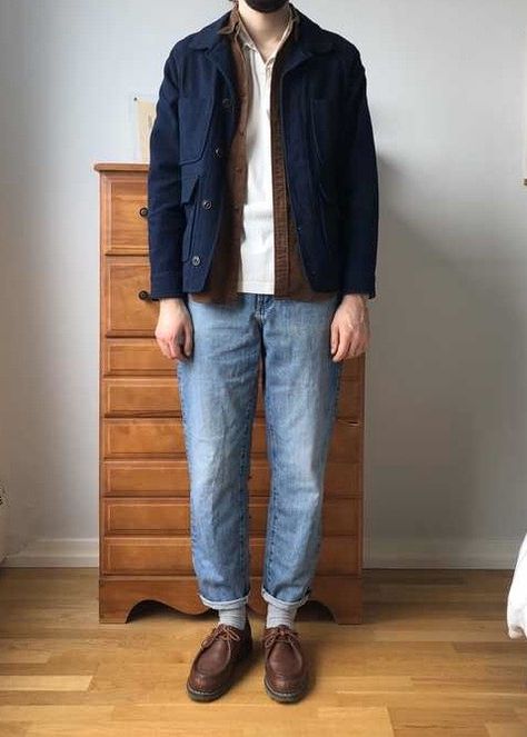 Paraboot Outfit Men, Paraboot Michael Outfit, Paraboot Outfit, Outfit Ideas Sport, Derby Outfits Men, Wallabees Outfit Men, Paraboot Michael, Men Vintage Style, Essentials For Men