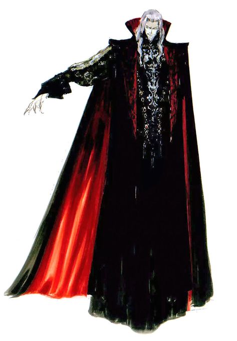 Dracula Concept Art - Castlevania: Curse of Darkness Art Gallery Castlevania Outfits, Castlevania Character Design, Castlevania Cosplay, Dracula Tepes Castlevania, Vlad Dracula Tepes Castlevania, Vampire Modern Outfit, Castlevania Concept Art, Dracula Character Design, Dracula Outfit