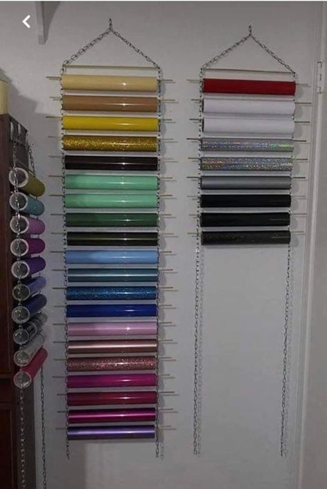 Neat Crafts, Dollar Tree Diy Organization, Life Hacks Organization, Arts And Crafts Storage, Pinterest Hacks, Craft Storage Organization, Craft Room Design, Sewing Crafts Tutorials, Vinyl Storage