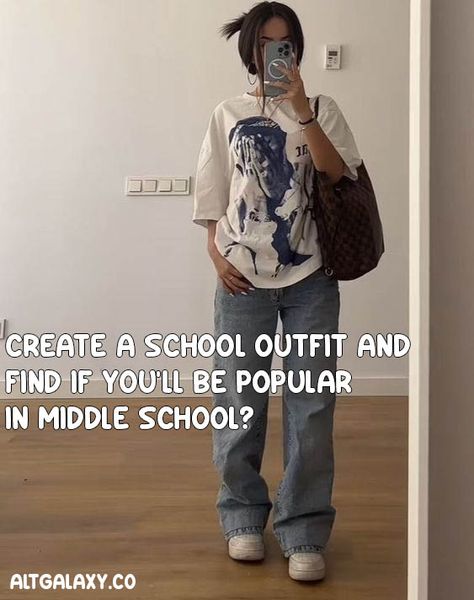 Create a school outfit and find if you’ll be popular in Middle School? – Alt Galaxy Cute Alt Outfits For School, Back To School Outfit Ideas For 6th Grade, Cute Outfits For Girls Middle School, Cute Fits For Middle School, Quick Outfits For School, Outfit Ideas For School 6th Grade, Streetwear Outfit Inspo Women, Back To School Outfits For Middle Schoolers, Girls Middle School Outfits