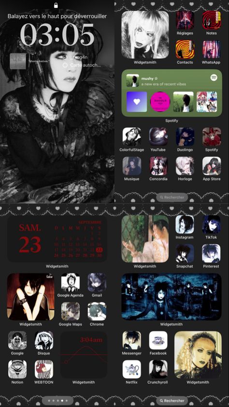 Vkei Phone Layout, Anime Shocked Face, Shocked Face, Phone Layouts, Iphone Home Screen Layout, Phone Ideas, Phone Layout, Phone Inspiration, Iphone App Layout