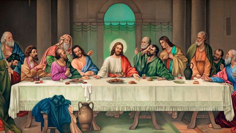 The Last Supper Painting, Jesus Son Of God, Holy Thursday, Dragon Wallpaper Iphone, In Remembrance Of Me, Jesus Christ Painting, Gospel Of Luke, Jesus Christ Artwork, The Last Supper