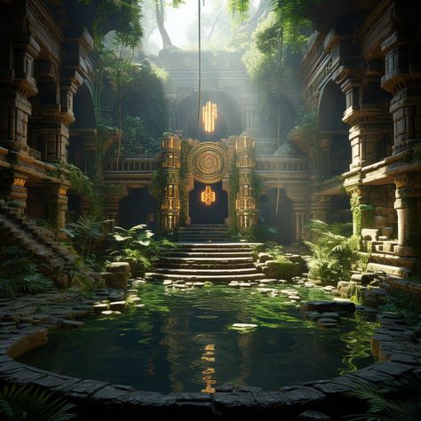 Minecraft Aztec Temple, Minecraft Aztec, Aztec City, Aztec Background, Minecraft Base, Aztec Temple, Forest People, English Project, Location Design