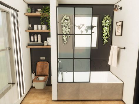 Sims 4 Design Ideas, Sims 4 Bathroom Layout, Sims4 Bathroom Ideas, Sims 4 Interior Design Ideas Bathroom, Bathroom Sims 4 Ideas, Sims 4 Custom Content Bathroom, Sims 4 Build Cc Bathroom, Sims 4 Furniture Bathroom, Sims 4 Room Ideas Bathroom