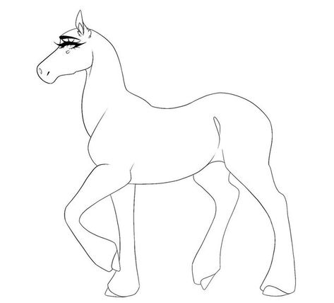 @crows.lineart on Instagram: "Here’s the lines w/o the color sheet and right side." Horse Drawing Base, Drawing Pets, Horse Base, Horse Outline, Mlp Bases, Reference Ideas, Mlp Base, Procreate Brushes Free, Lion King Art