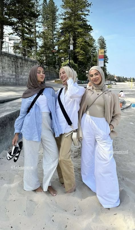 Summer Muslimah Outfit, Modest Satin Dress Outfit, Hijabi Brunch Outfit, Muslim Girl Summer Outfits, Hijabi Looks, Muslim Vacation Outfits, Modest Holiday Outfits Summer, Hijabi Vacation Outfits, Hijabi Summer Fits