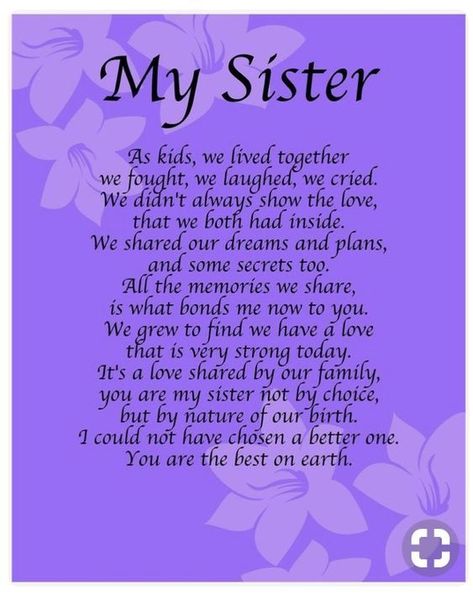 Sister Poems Birthday, Letter To My Sister, Sister Poem, Prayers For Sister, Happy Birthday Sister Quotes, Happy Birthday Letter, Little Sister Quotes, Sister Love Quotes, Sister Poems