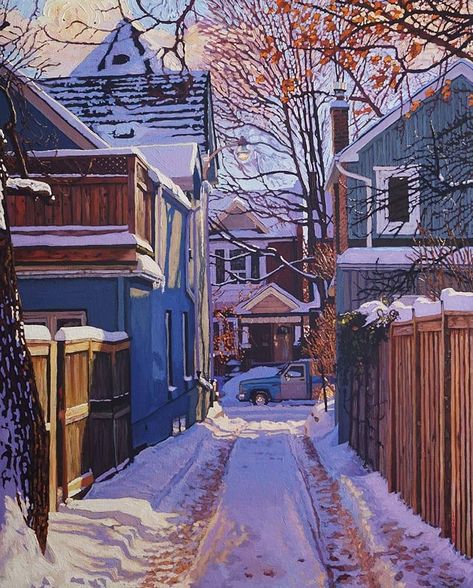 Winter Art, Canadian Artists, Winter Scenes, Painting Inspiration, Painting & Drawing, Art Inspo, Landscape Paintings, Beautiful Art, Oil On Canvas