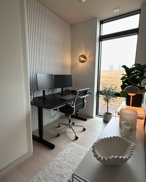 Our white acoustic panels have turned this space into a stylish and serene haven. Perfect for any room in your home. #HomeUpgrade #AcousticPanels #ModernDesign Home Office White, Home Upgrades, Acoustic Panels, June 19, Office Inspiration, Aspen, Home Office, Modern Design, White