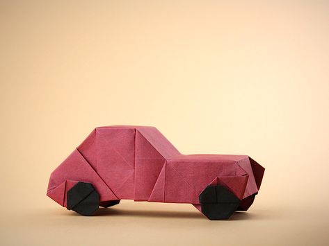 Origami Car, Sheet Of Paper, Vintage Car, A Car, Tissue Paper, Vintage Cars, Origami, Foil, Design