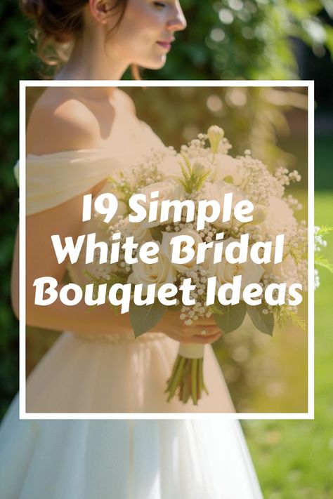 Did you know that the simple white bridal bouquet is the hottest trend this season? Discover the elegance and charm these classic blooms bring to your big day. From stunning peonies to delicate roses, transform your wedding look with these must-have floral arrangements. Join thousands of brides loving the purity and sophistication of an all-white bouquet. Dive into the story behind this timeless wedding favorite now! Classy White Wedding Bouquet, White Flowers For Wedding Bouquet, All White Floral Bouquet, Daffodil Bridal Bouquet, White Cascading Bridal Bouquet, Bridal Bouquets White, Fresh Flower Bouquets Wedding, Bridal Bouquet Ribbon, Lily Of The Valley Bouquet