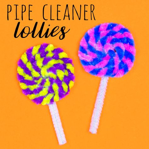 Pipe Cleaner Lolly Pops — Doodle and Stitch Pipe Cleaner Projects, Lollipop Craft, Craft Pipe Cleaner, Pipe Cleaner Art, Hanging Craft Ideas, Summer Camp Crafts, Hanging Craft, Toddler Arts And Crafts, Pipe Cleaner Crafts