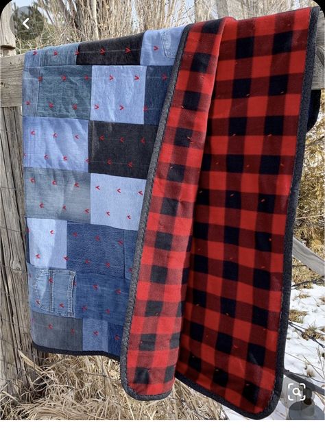 Bead Color Patterns, Quilt Jeans, Jeans Projects, Jean Projects, Jean Quilts, Denim Rag Quilt, Denim Quilt Patterns, Denim Quilts, Blue Jean Quilts