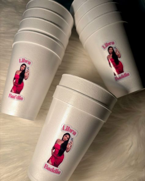 ♎✨ Sip in Style! 🎉☕ Check out these custom styrofoam cups made just for a Libra’s birthday celebration! ♎🎂 Whether it’s for a zodiac-themed party or any occasion, our custom cups add a fun and personal touch to your event. Perfect for birthdays, weddings, or any gathering where you want to impress your guests! Custom cups can be made for any theme, event, or character! DM us to create your personalized cups today! 💬 ☕ Libra-Themed Cups 🎉 Perfect for Any Occasion 🎨 Custom Designs Available ... Custom Styrofoam Cups, Zodiac Party, Bedazzled Stuff, Styrofoam Cups, Custom Cups, Personalized Cups, Party Cups, Fashion Aesthetic, Themed Party