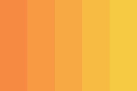 Orange haze Color Palette Rgb Code, Orange Color Combinations, Orange Palette, Orange Color Schemes, Monochromatic Color Palette, Orange Color Palettes, Gold Color Palettes, Yellow Colour Scheme, Color Palette Yellow