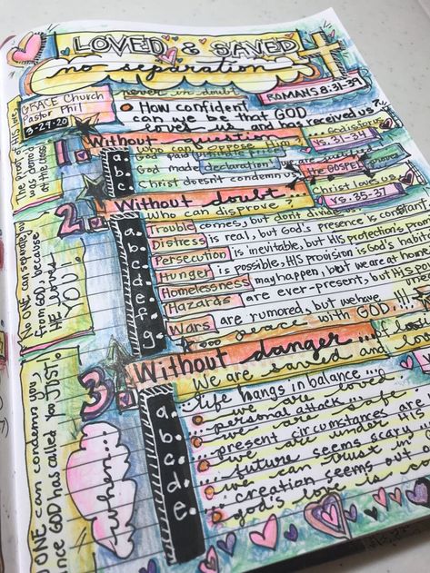 Bible Quilt Journal, Bible Scrapbooking Ideas, Bible Decorations Ideas, Bible Study Art, Bible Nerd, Bible Wrecker, Bible Wrecking, Drawing Bible, Bible Marking