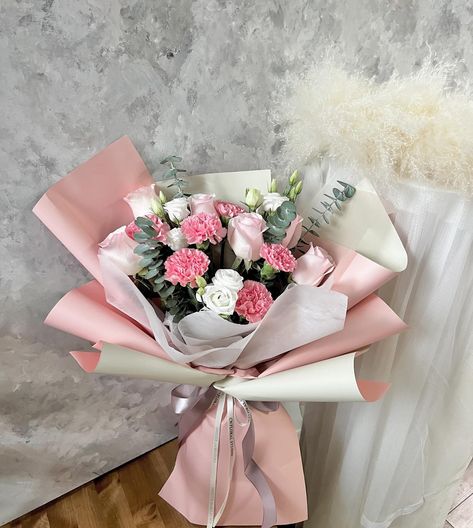 rose and carnation bouquet Rose And Carnation Bouquet, Carnations Flower, Roses And Carnations, Carnation Bouquet, Carnation Pink, Carnation Flower, Floral Studio, Same Day Delivery, Flowers Bouquet