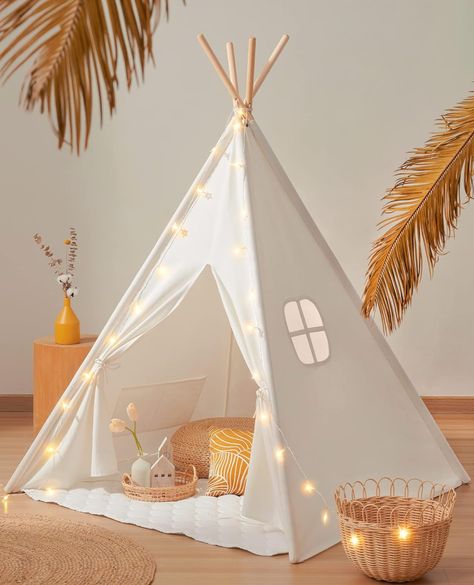 Indoor Tent For Kids, Toddler Tent, Canvas Teepee, Childrens Tent, Play Teepee, Tent For Kids, Indoor Tents, Teepee Play Tent, Kids Teepee