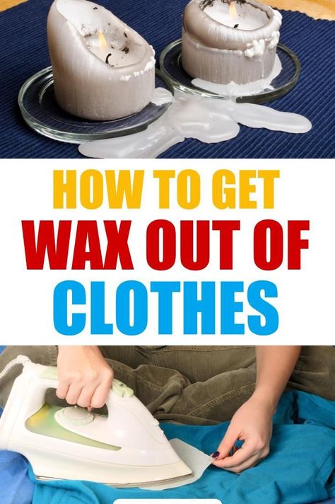 Learn how to get wax out of clothes with detailed tips using paper towels, paper bags, irons and other household products. Discover how to remove melted crayons and candles from your carpets, shirts, tank tops, and other fabrics with these awesome tips. #removewax #wax #stains #laundry #clothes Getting Wax Out Of Clothes, Wax Out Of Clothes, Removing Wax From Fabric, Remove Candle Wax From Fabric, How To Get Candle Wax Out Of Clothes, How To Get Wax Out Of Clothes, Remove Wax From Clothes, Clean White Converse, Fast Baking