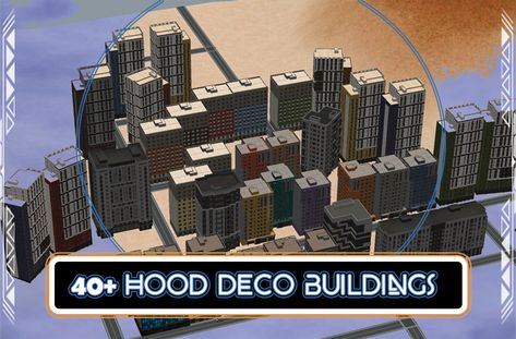 CITY OF 2MORROW | 40+ Hood Deco Buildings Ts2 Cc, New York Style, Downloads Folder, Cc Finds, Sims 2, Office Building, City Skyline, Sims 4, The Neighbourhood